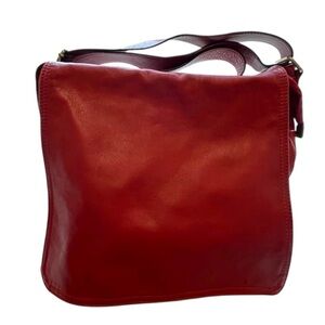 NWOT Red Leather Shoulder Bag